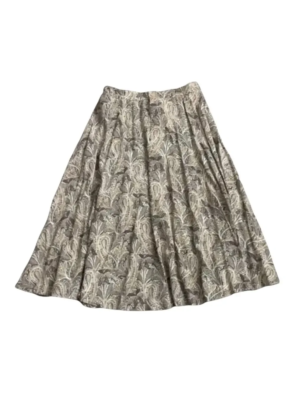 The Villager Vintage A-Line Skirt Womens 12 Paisley Midi Pleated Cottagecore